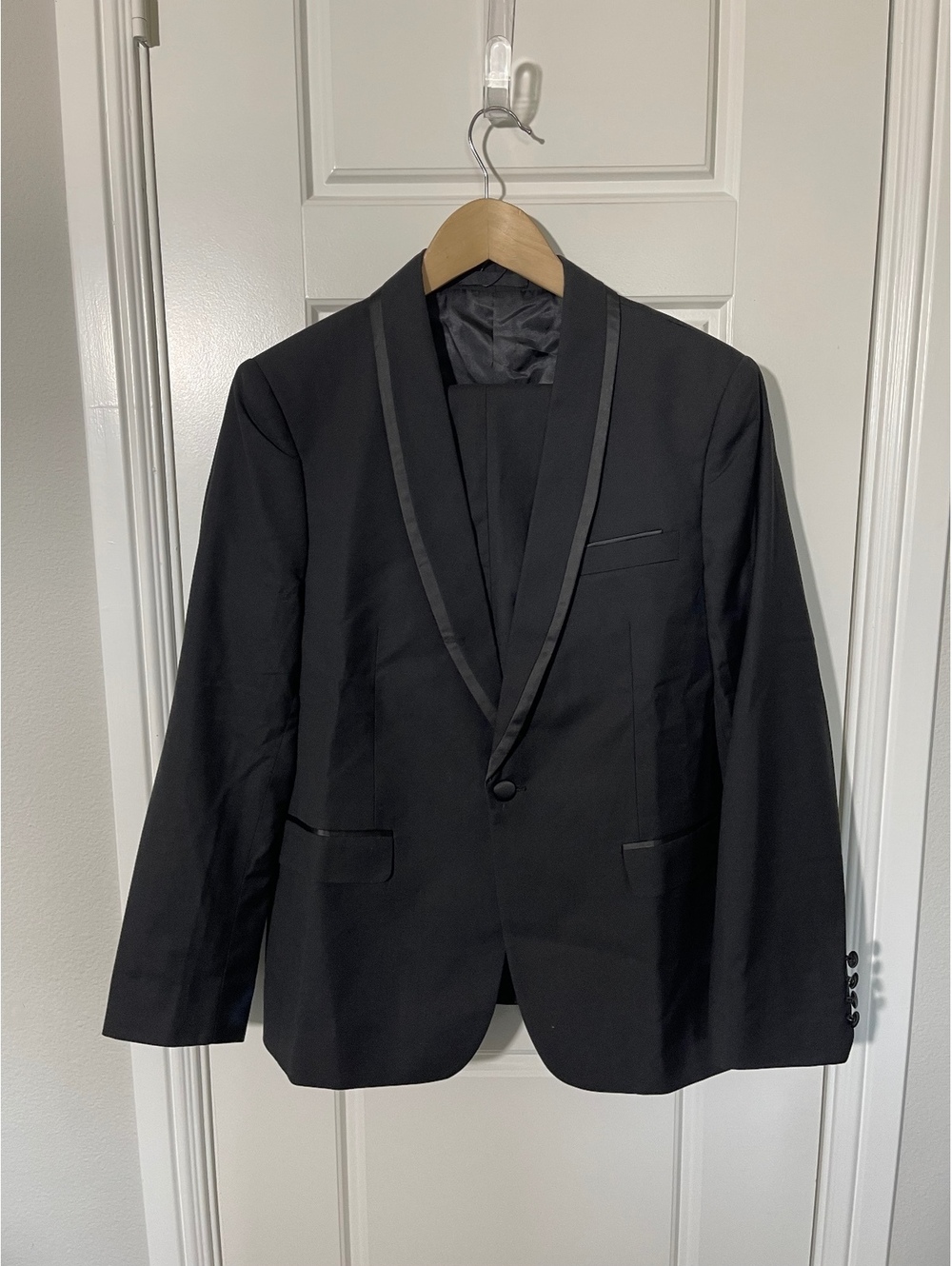 Boys Suits for Kids Size 16 Black Shawl Lapel K153